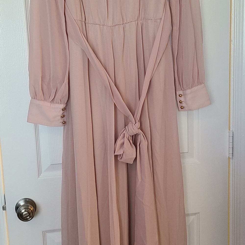 Natural chiffon maxi dress - Picture 3 of 4